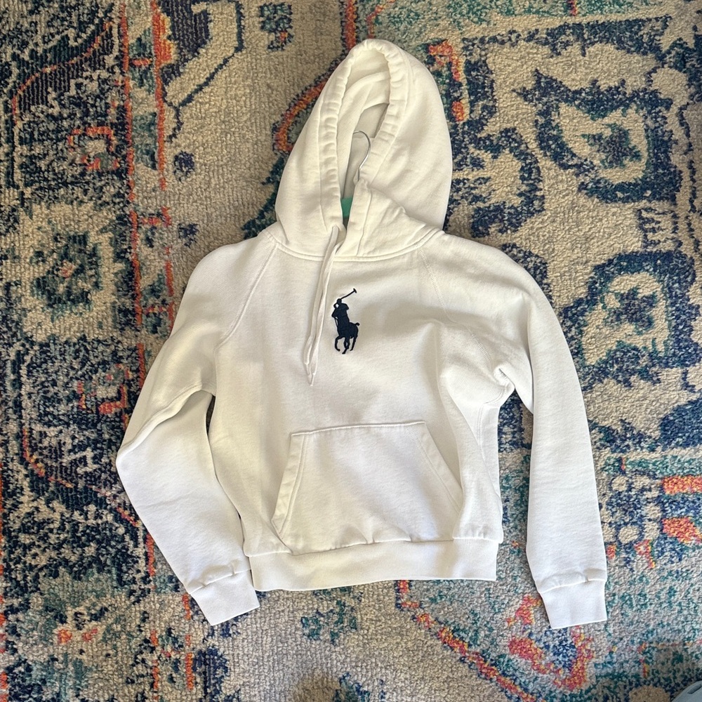 Ralph Lauren White Polo Hoodie